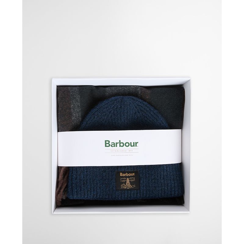 Coffret cadeau bonnet et écharpe Westerdale Barbour