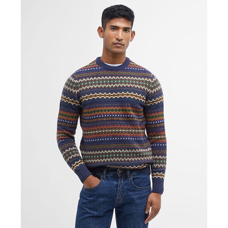 Pull col rond Fair Isle Case Barbour