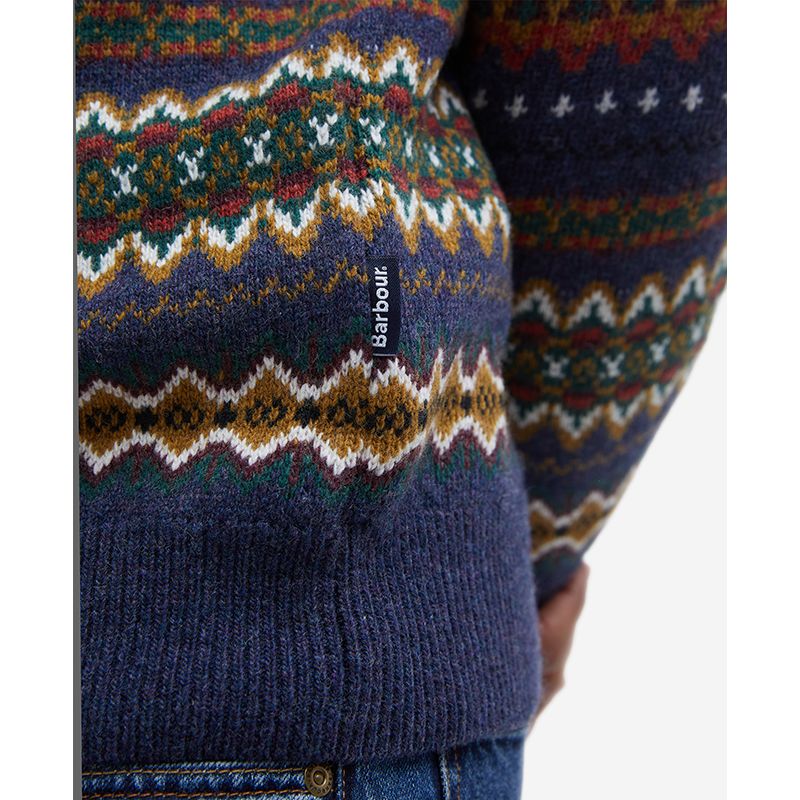 Pull col rond Fair Isle Case Barbour