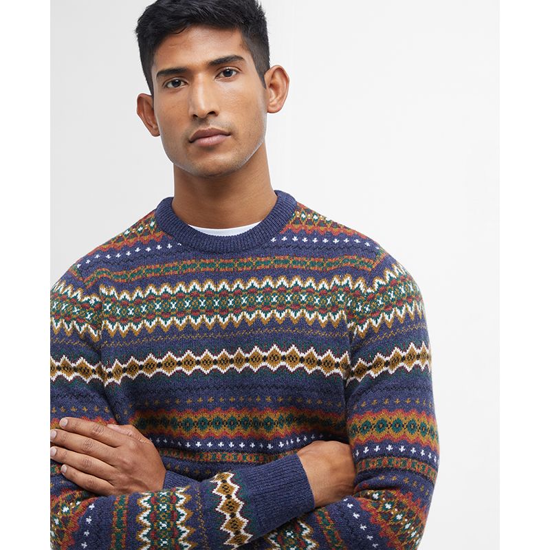 Pull col rond Fair Isle Case Barbour