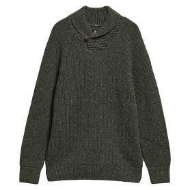 ESSENTIALS FLECK SHAWL NECK
