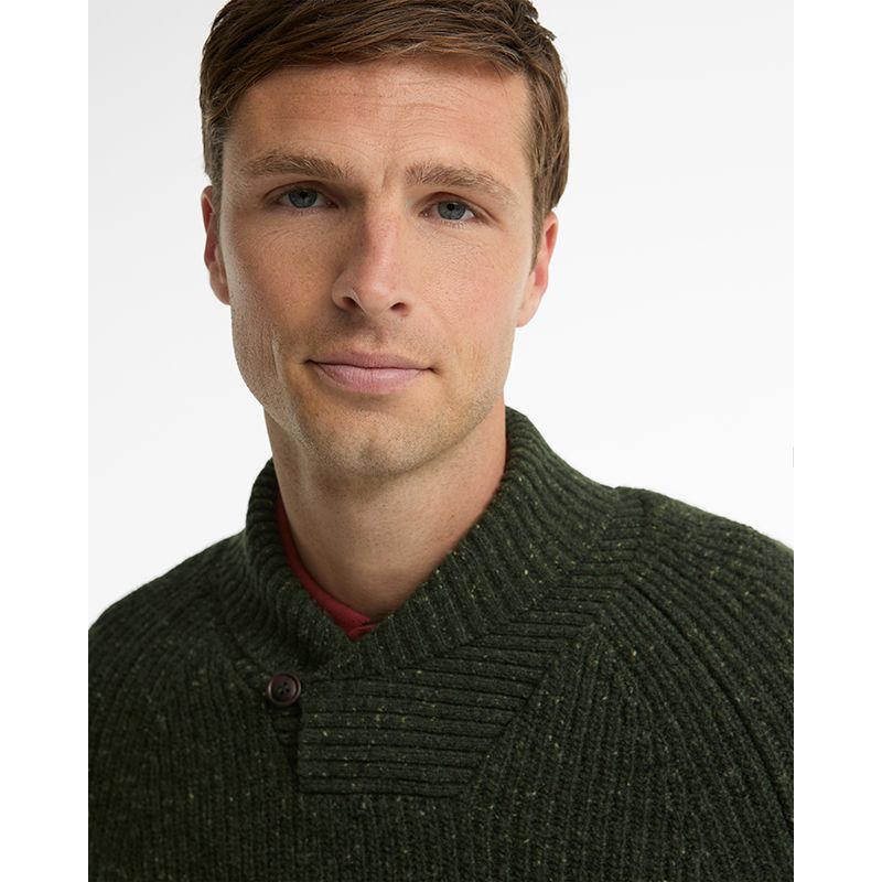 Pull Essentials col châle chiné Barbour