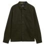 TARTAN TRIMMED WASHED OVERSHIRT