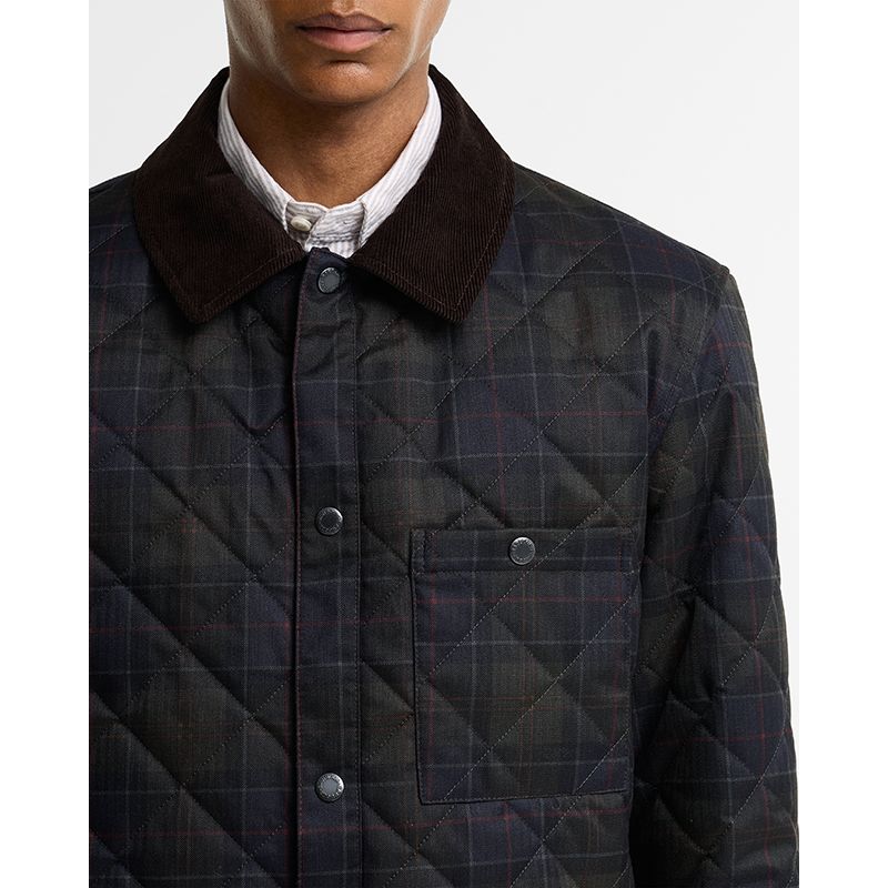 Veste chemise matelassée tartan Barbour