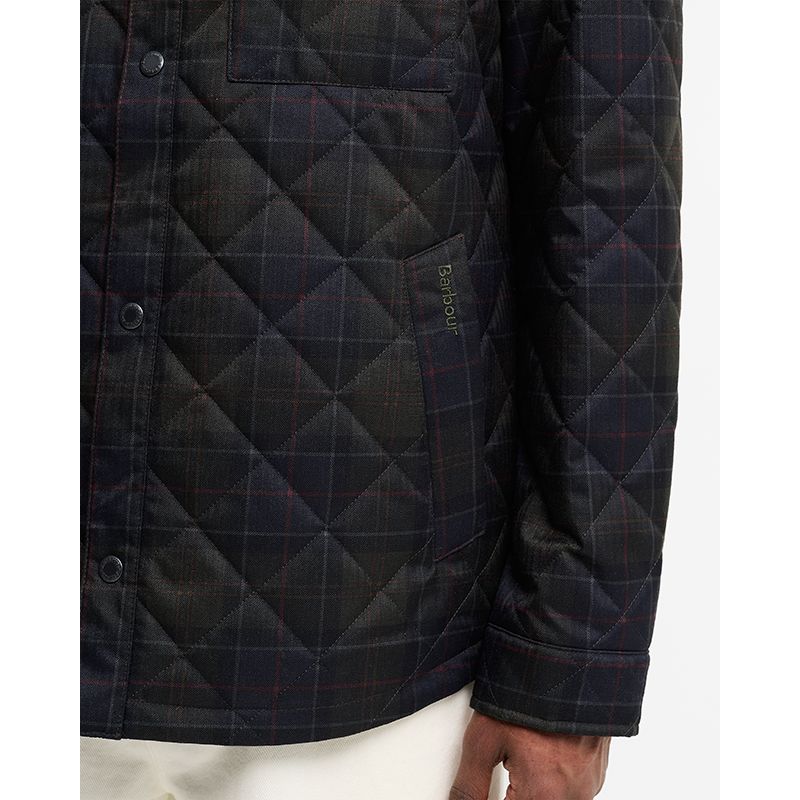 Veste chemise matelassée tartan Barbour