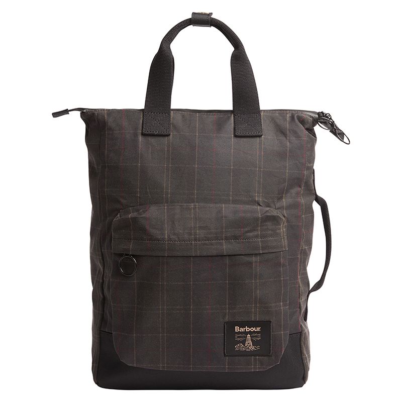 Sac à dos huilé tartan Field Barbour