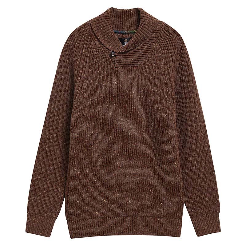 Pull Essentials col châle chiné Barbour