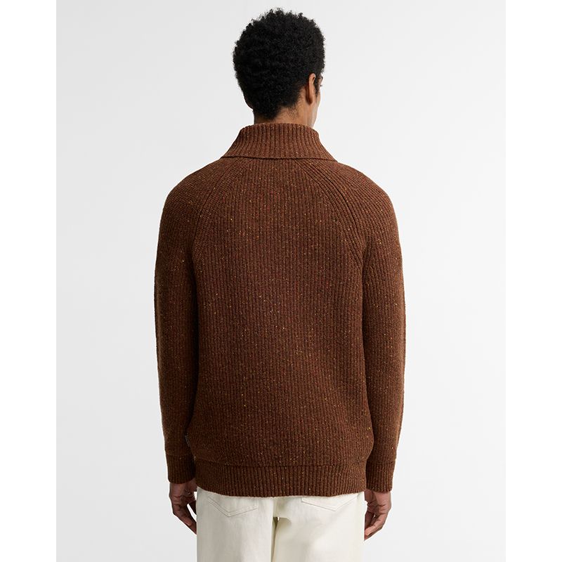 Pull Essentials col châle chiné Barbour
