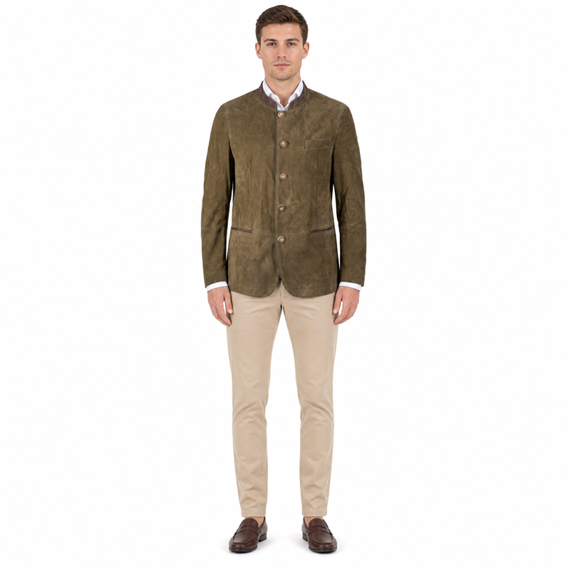 13393_257594_AJ001 / AJL004_SS200056-2_Veste en peau Ladis_Maximilian_Olive_face