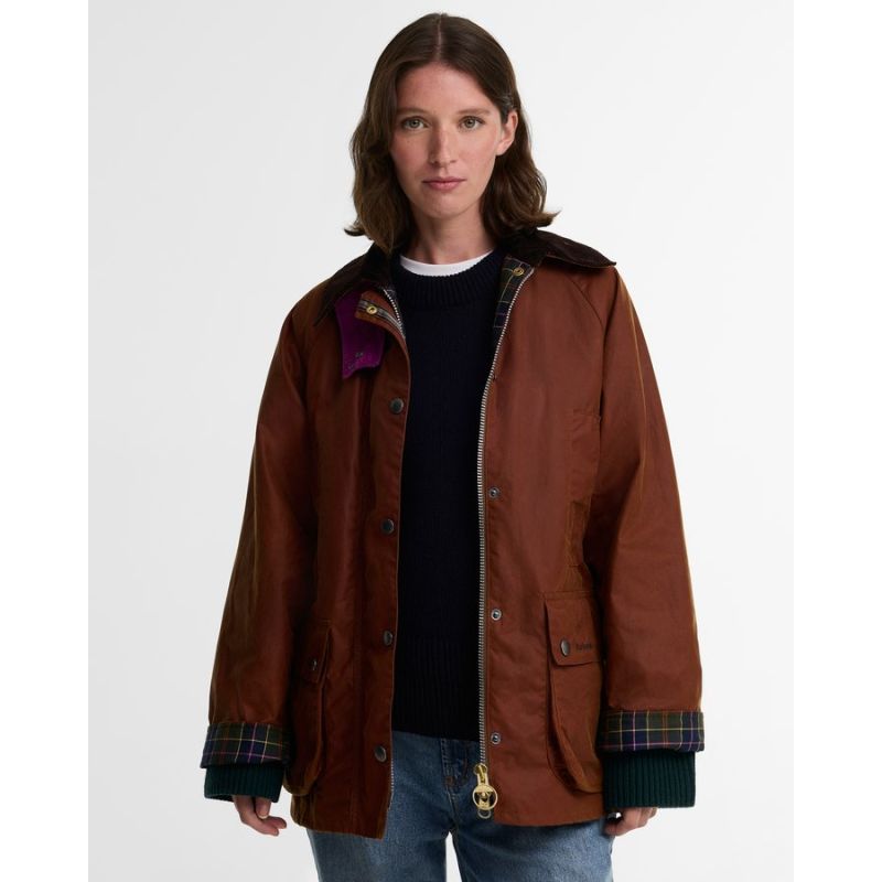 Veste huilée Beaufort femme Barbour X Paul Smith