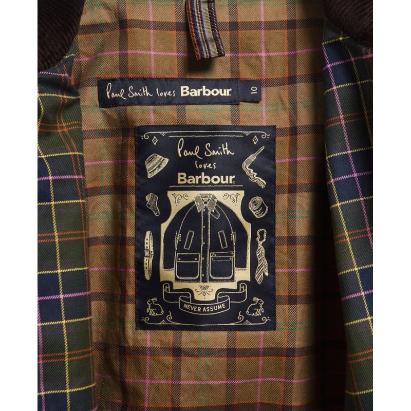 Veste huilée Beaufort femme Barbour X Paul Smith