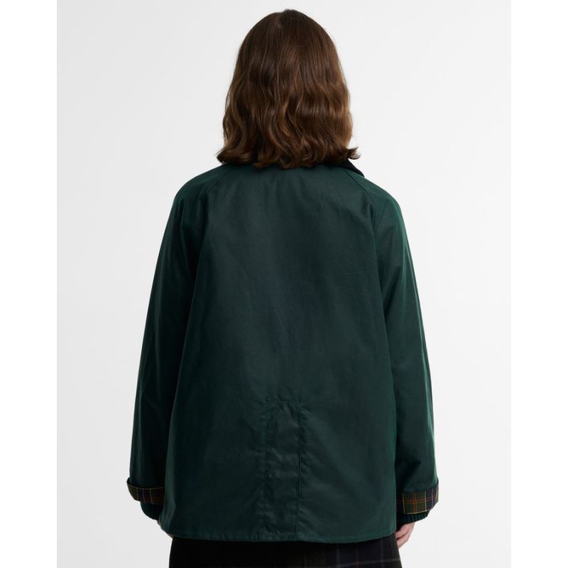 Veste huilée longue Spey femme Barbour X Paul Smith