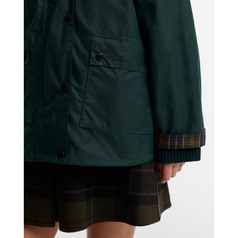 Veste huilée longue Spey femme Barbour X Paul Smith