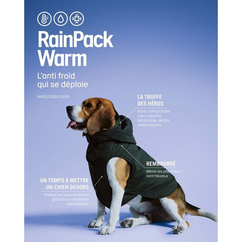 Manteau pour chien Rainpack Repreve et imperméable Aigle