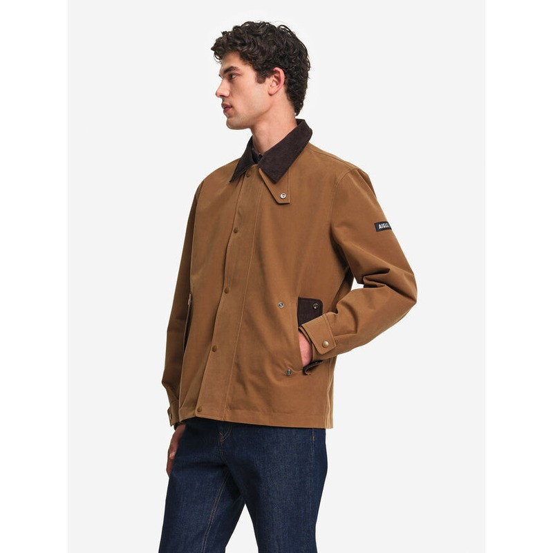 Veste déperlante avec col velours côtelé Aigle