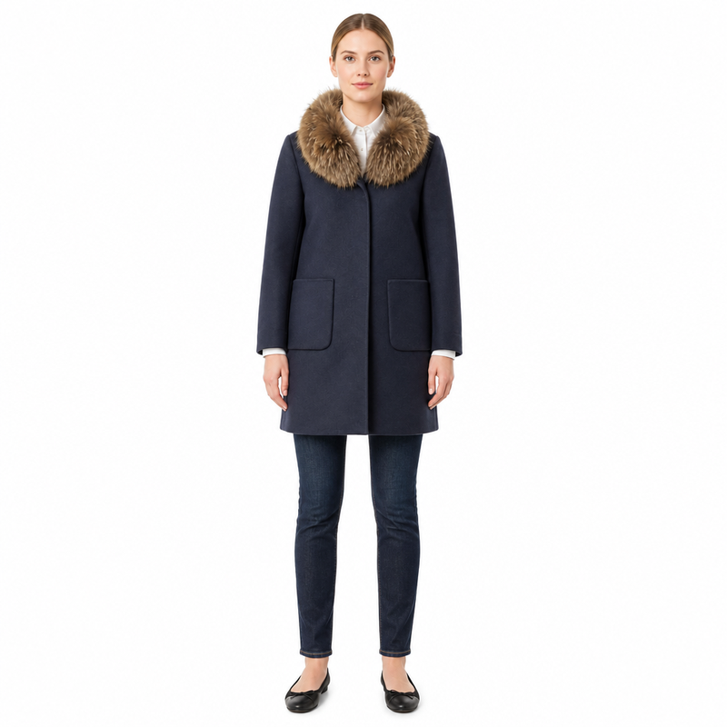 Manteau réversible Femme Bella avec fourrure Maximilian