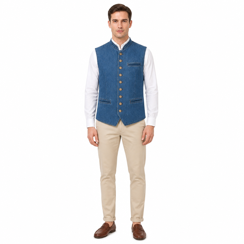 Gilet autrichien en Jean Wally Maximilian