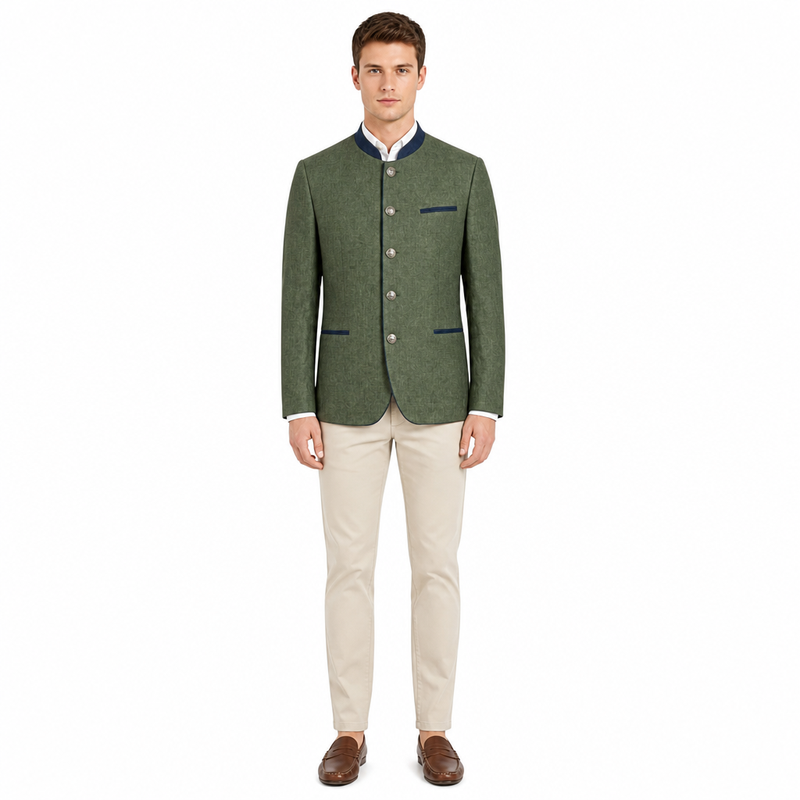 Veste autrichienne en lin Murau Maximilian