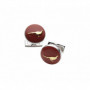Boutons de manchettes Faisans Orange Sanguine Laksen