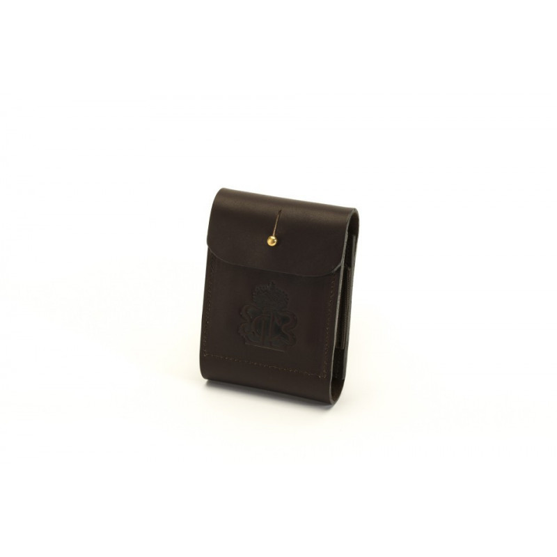 Cartouchière 10 balles 100% Cuir Havane Lebeau-Courally