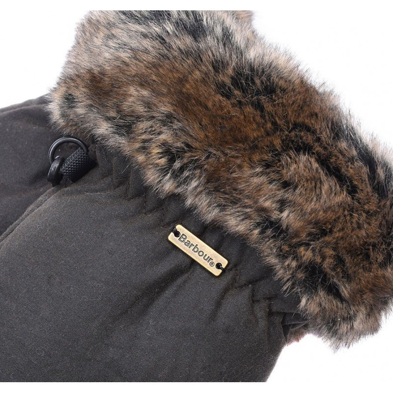 Moufles coton huilé Femme Barbour