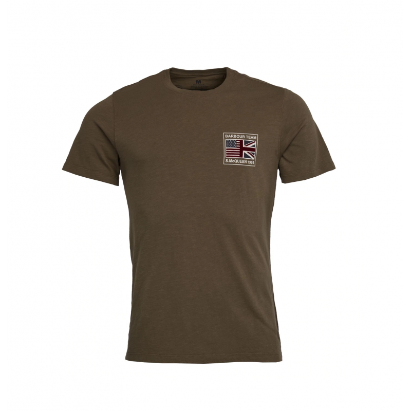 T shirt Steve McQueen International Flag Barbour