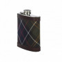 Flasque tartan et cuir Barbour