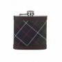 Flasque tartan et cuir Barbour