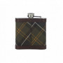 Flasque tartan et cuir Barbour