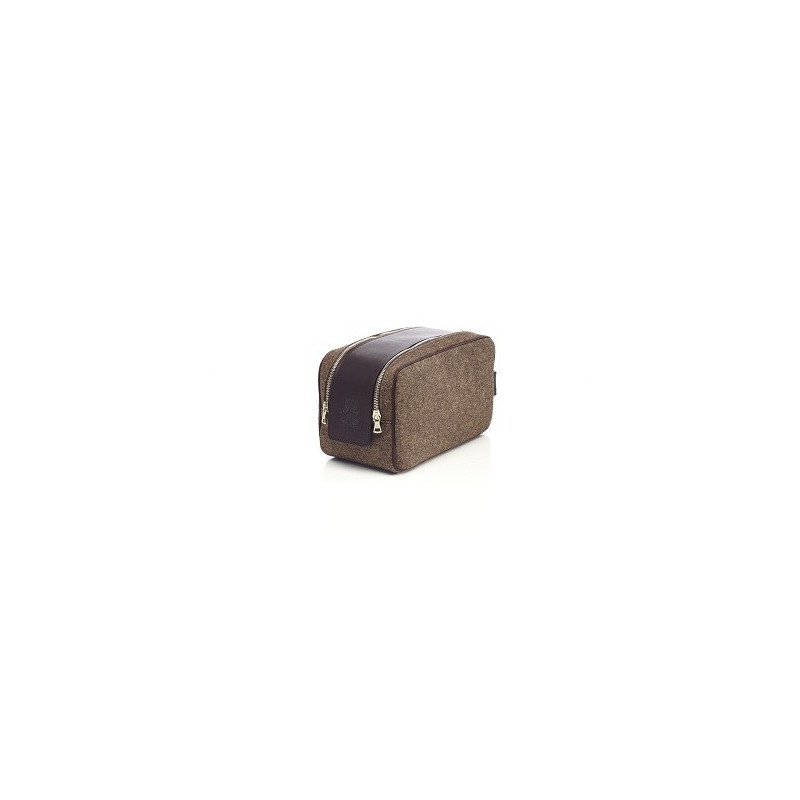 Trousse de Toilette Toile & Cuir Lebeau-Courally