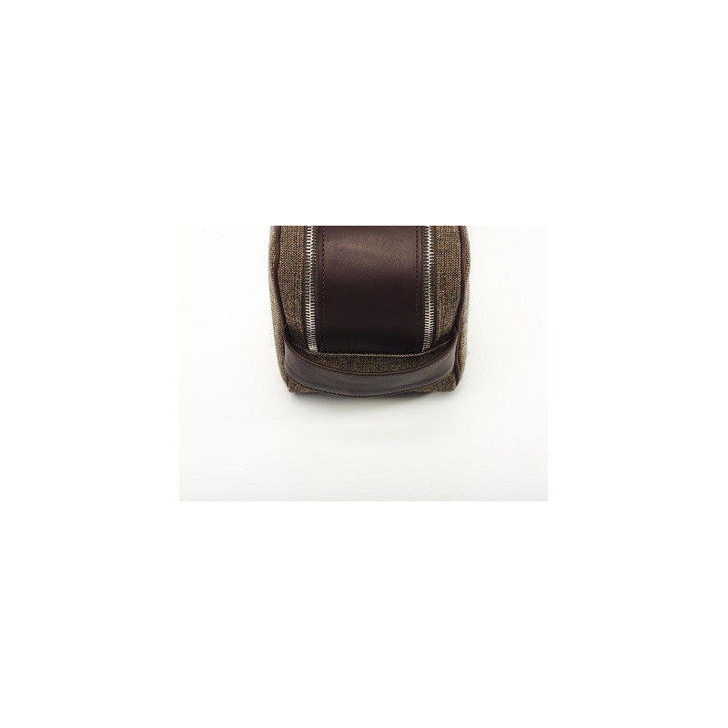Trousse de Toilette Toile & Cuir Lebeau-Courally