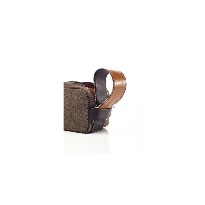 Trousse de Toilette Toile & Cuir Lebeau-Courally