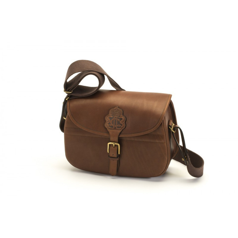 Grande Cartouchière Anglaise Châtaigne 100% Cuir Lebeau-Courally