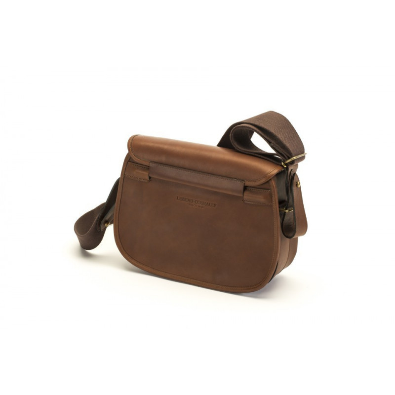 Grande Cartouchière Anglaise Châtaigne 100% Cuir Lebeau-Courally