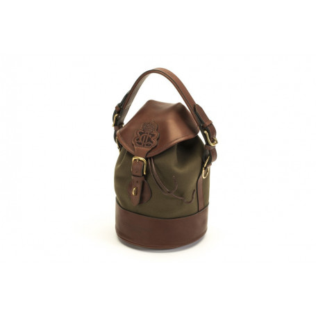Cartouchière Espagnol Toile Forêt & Cuir Lebeau-Courally