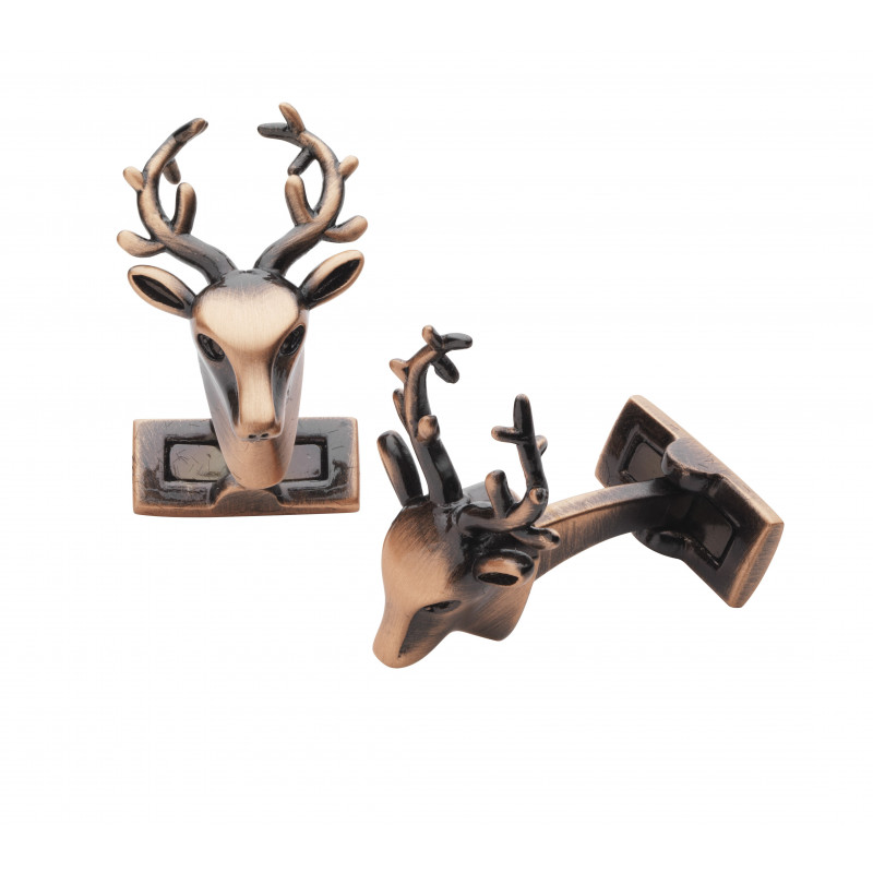 Boutons de manchettes trophée cerf Laksen