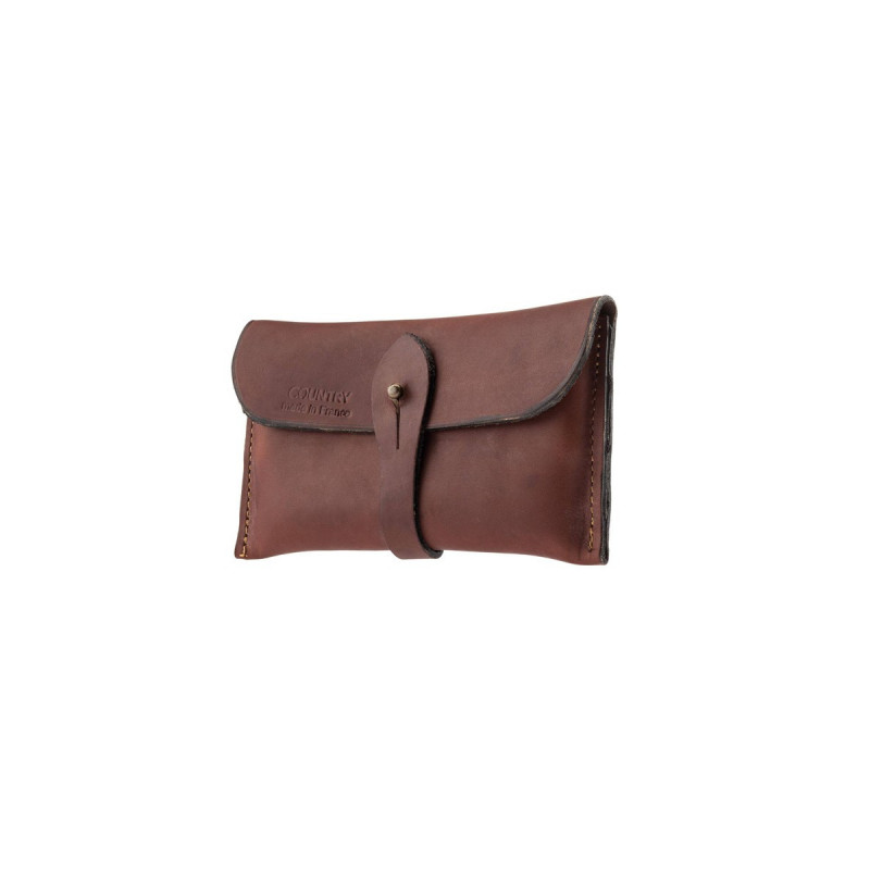 Poches pour 10 balles en Cuir Marron Foncé Country Sellerie