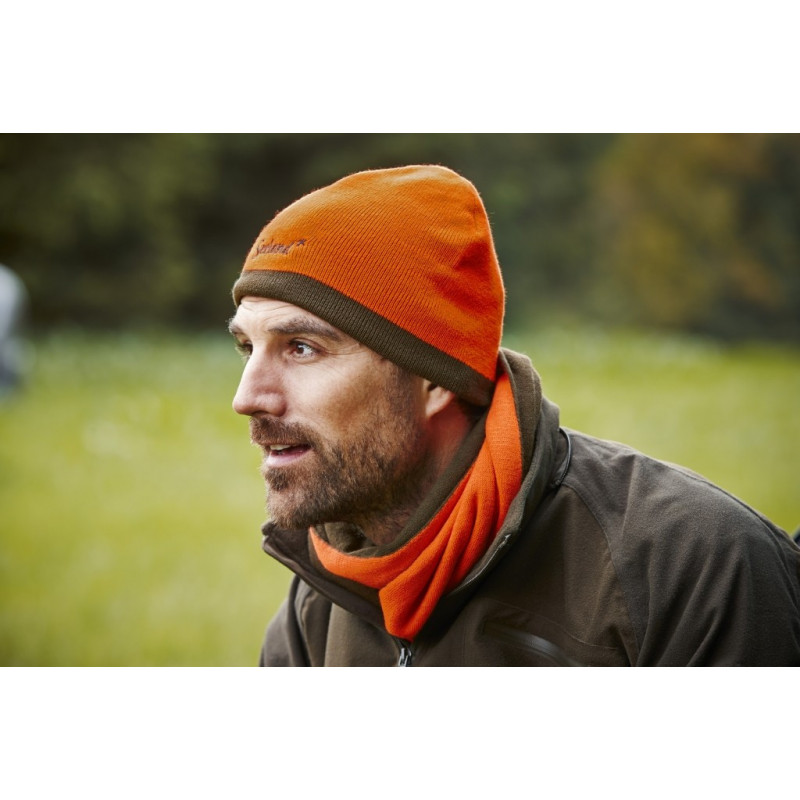 Ian Oranje/Groen Omkeerbare Fleece Sjaal Seeland