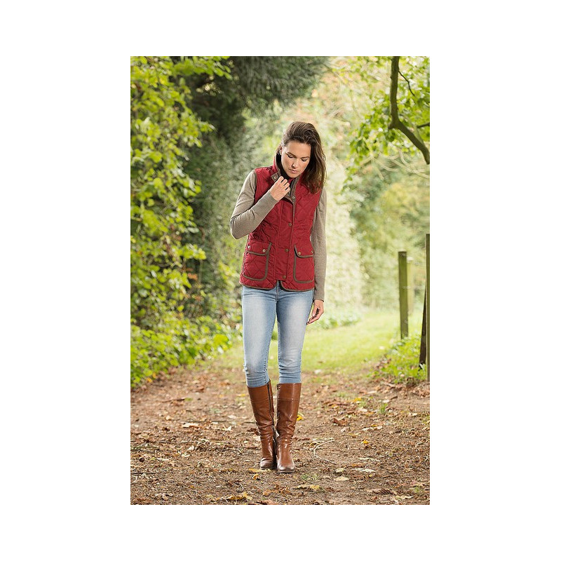 Scarlet Baleno doorgestikt gilet voor dames