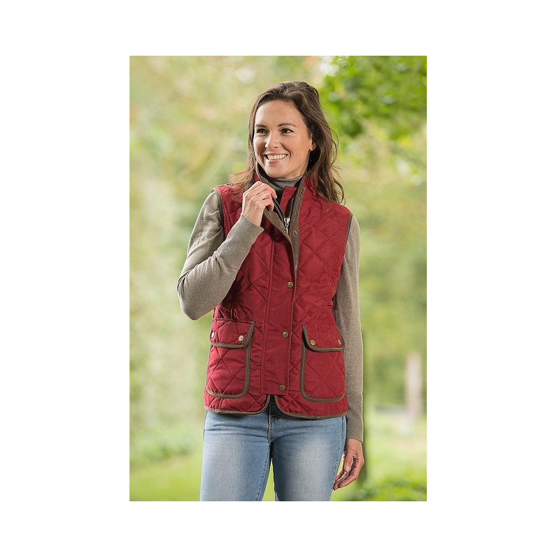 Scarlet Baleno doorgestikt gilet voor dames