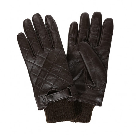 Gewatteerde leren handschoenen van Barbour