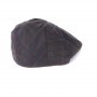 Casquette plate coton huilé tartan Barbour