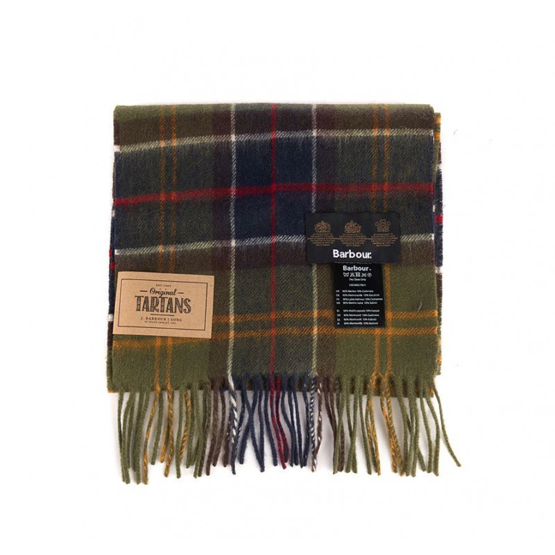 Écharpe en laine et cachemire tartan Barbour