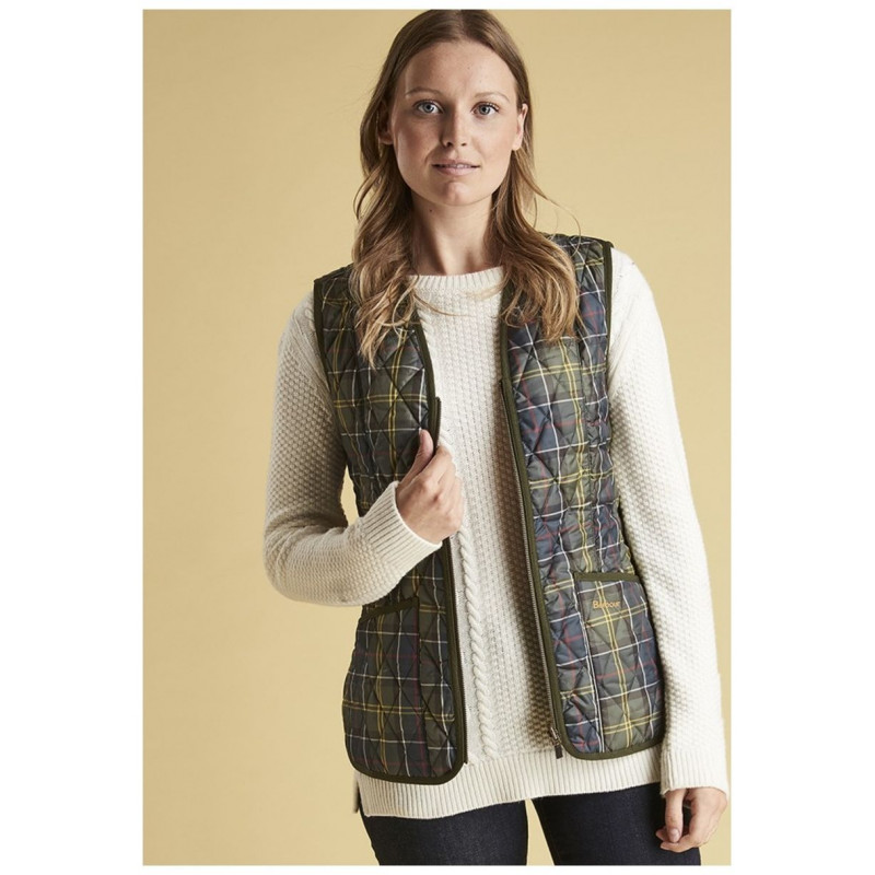 Doublure/gilet matelassé Betty tartan femme Barbour