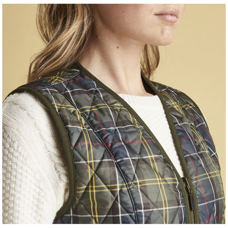Doublure/gilet matelassé Betty tartan femme Barbour