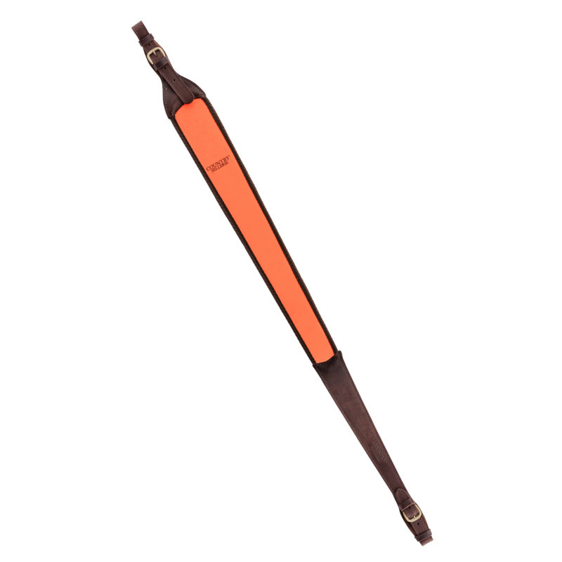 Country Saddlery Wijd oranje leer en neopreen geweerriem
