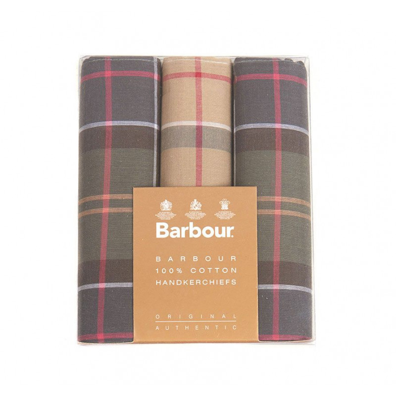 Coffret mouchoirs de poche Barbour