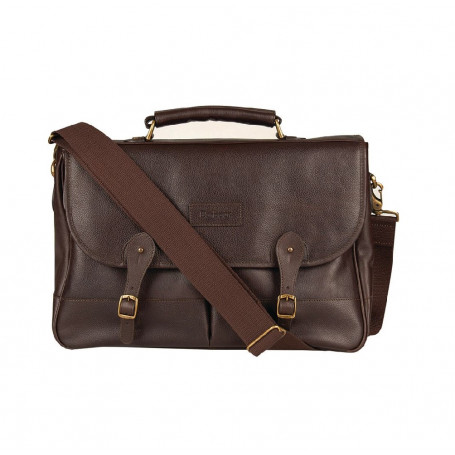 Sacoche briefcase en cuir Barbour
