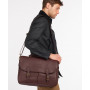 Sacoche briefcase en cuir Barbour