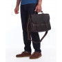 Sacoche briefcase en cuir Barbour